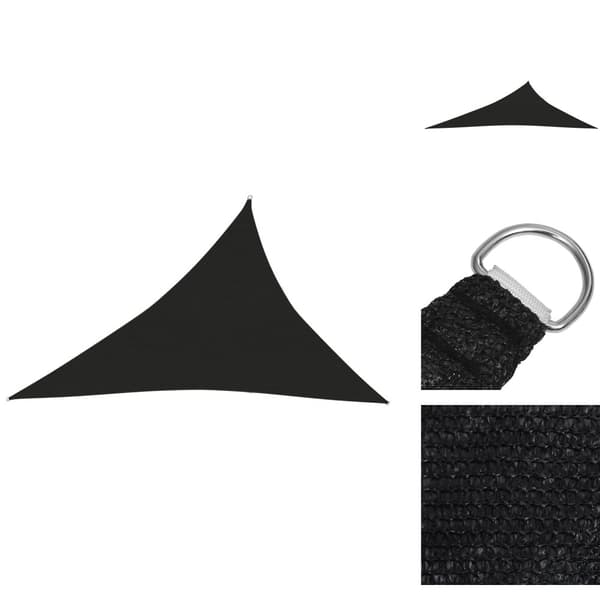 Parasoller og solskærme - Living solsejl 3x4x5 m 160 g/m² HDPE sort