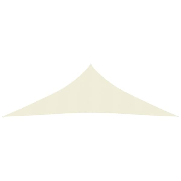 Parasoller og solskærme - Living solsejl 160 g/m² 3,5x3,5x4,9 m HDPE cremefarvet