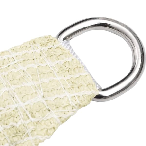 Parasoller og solskærme - Living solsejl 160 g/m² 3,5x3,5x4,9 m HDPE cremefarvet