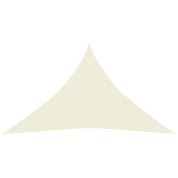Parasoller og solskærme - Living solsejl 160 g/m² 3,5x3,5x4,9 m HDPE cremefarvet