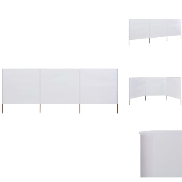 Parasoll & solskydd - Living Vindskydd 3 paneler tyg 400x80 cm sandvit