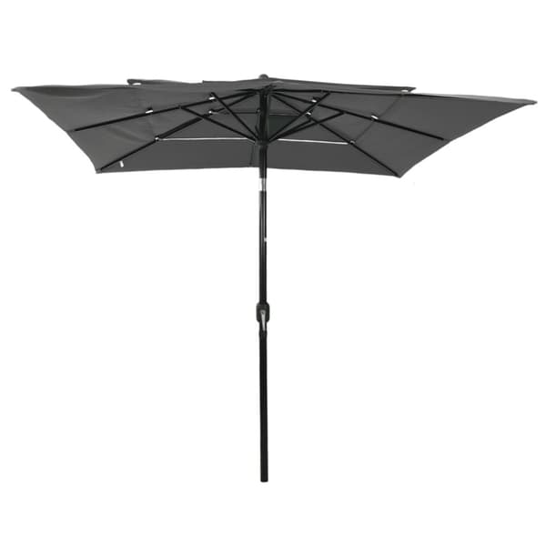 Parasoll & solskydd - Living Trädgårdsparasoll med aluminiumstång 2,5x2,5 m antracit