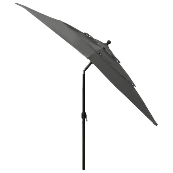 Parasoll & solskydd - Living Trädgårdsparasoll med aluminiumstång 2,5x2,5 m antracit