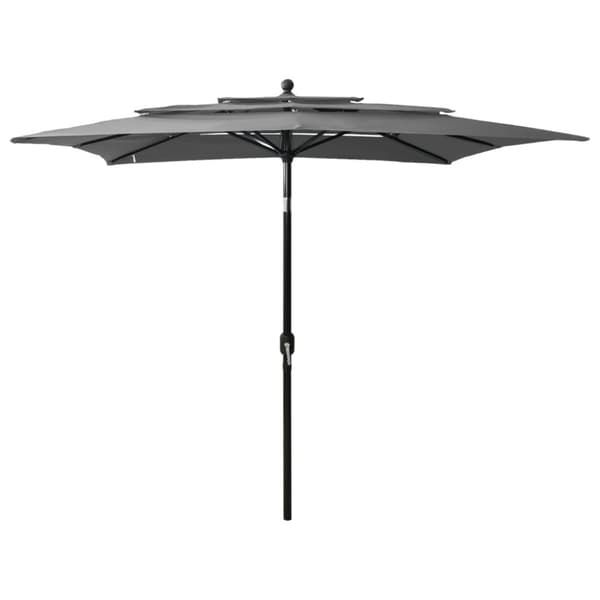 Parasoll & solskydd - Living Trädgårdsparasoll med aluminiumstång 2,5x2,5 m antracit