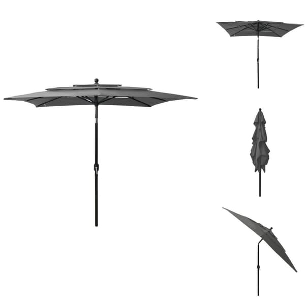 Parasoll & solskydd - Living Trädgårdsparasoll med aluminiumstång 2,5x2,5 m antracit