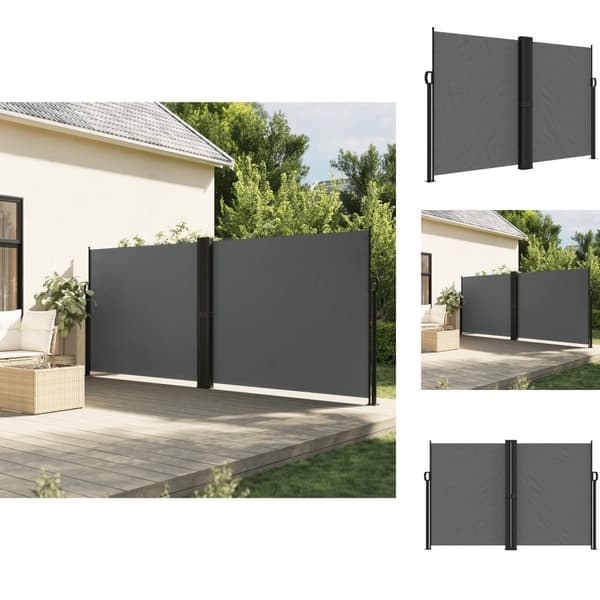 Parasoller og solskærme - Living sammenrullelig sidemarkise 160x1200 cm antracitgrå