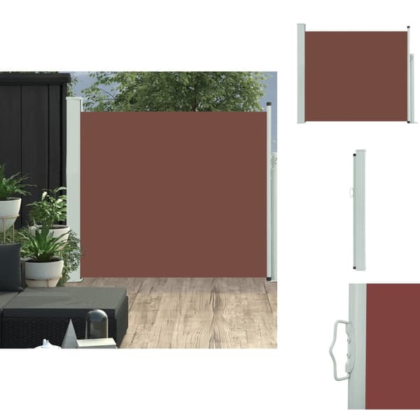 Päivän- & aurinkovarjot - Living Sisäänvedettävä terassin sivumarkiisi 100x300 cm ruskea