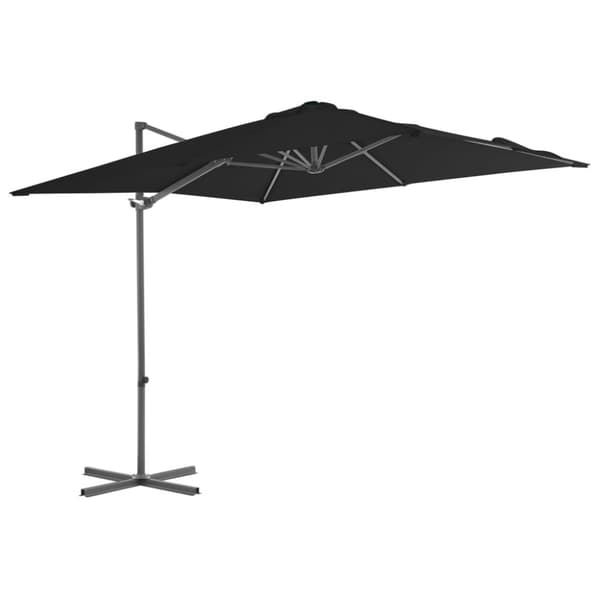Parasoll & solskydd - Living Frihängande parasoll med stålstång svart 250x250 cm