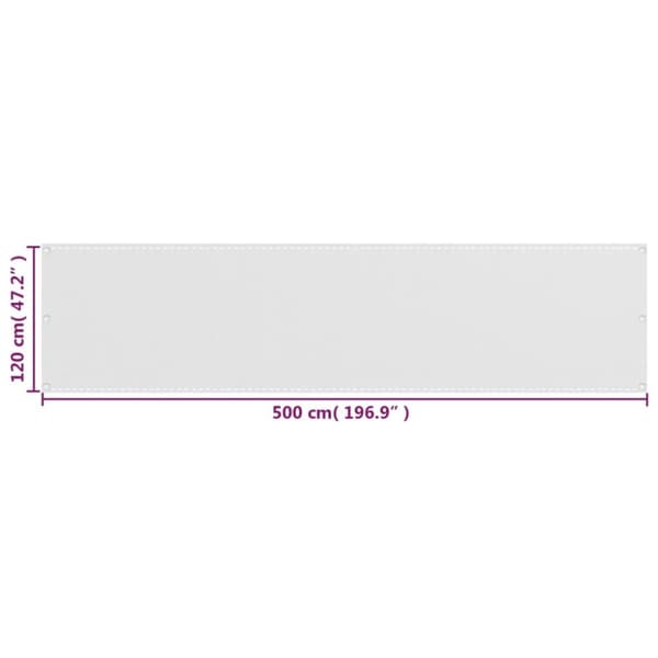 Parasoll & solskydd - Living Balkongskärm vit 120x500 cm HDPE
