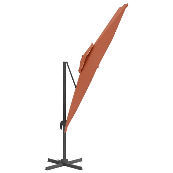 Parasoll & solskydd - Living Frihängande parasoll med ventilation terrakotta 300x300 cm