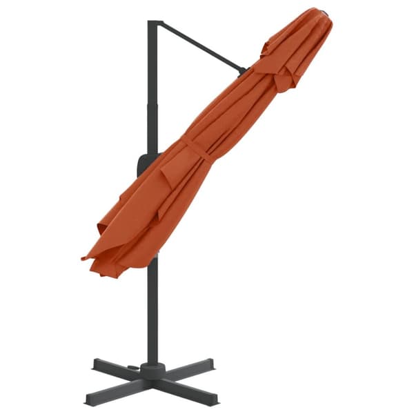 Parasoll & solskydd - Living Frihängande parasoll med ventilation terrakotta 300x300 cm