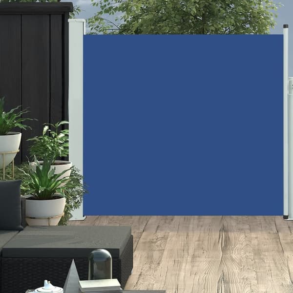 Päivän- & aurinkovarjot - Living Sisäänvedettävä terassin sivumarkiisi 170x300 cm sininen
