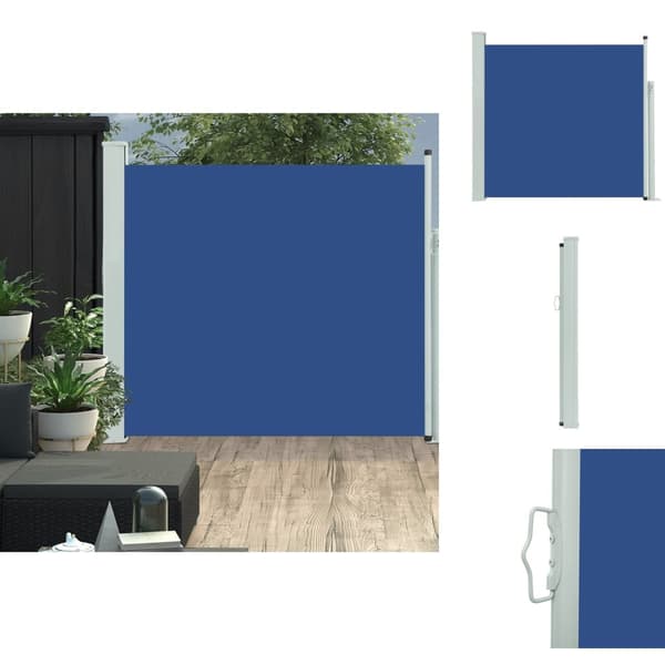 Päivän- & aurinkovarjot - Living Sisäänvedettävä terassin sivumarkiisi 170x300 cm sininen