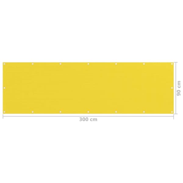 Päivän- & aurinkovarjot - Living Parvekkeen suoja keltainen 90x300 cm HDPE