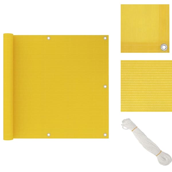 Päivän- & aurinkovarjot - Living Parvekkeen suoja keltainen 90x300 cm HDPE