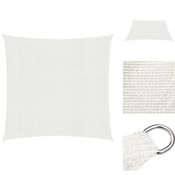 Parasoller og solskærme - Living solsejl 4x4 m 160 g/m² HDPE hvid