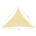 Miniatyrbillede 7 af 7: Parasoller og solskærme - Living Solsejl HDPE trekantet 3,6x3,6x3,6 m beige