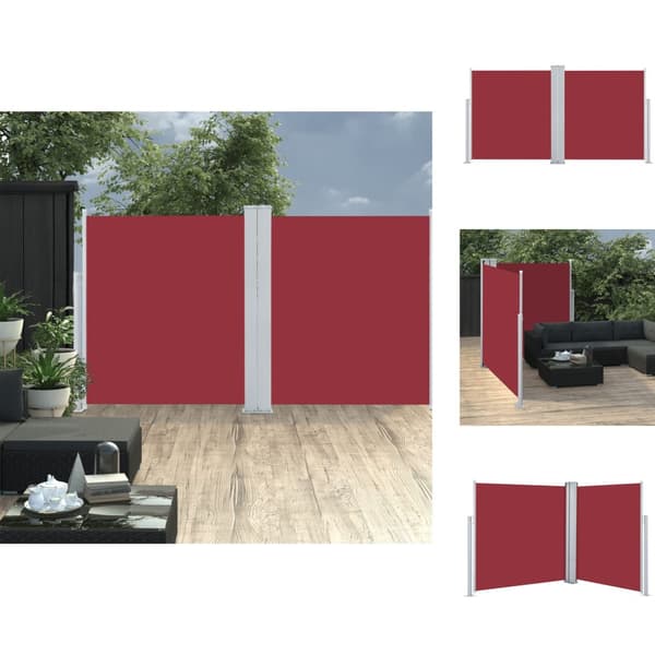 Parasoller og solskærme - Living sammenrullelig sidemarkise 160 x 600 cm rød