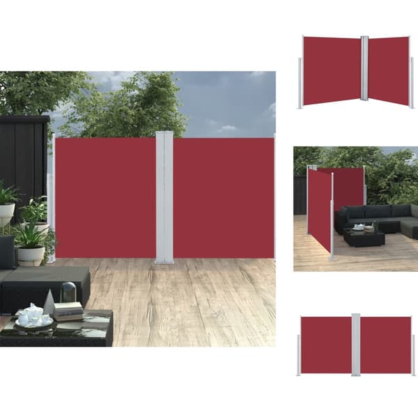 Parasoll & solskydd - Living Infällbar sidomarkis röd 140x600 cm