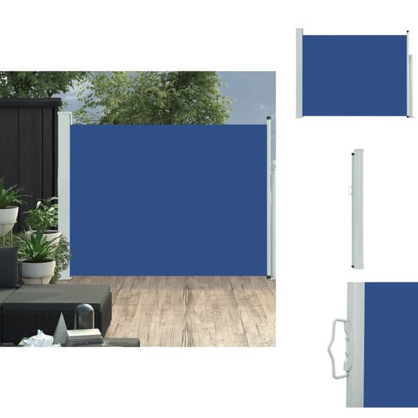Parasoll & solskydd - Living Infällbar sidomarkis 140x500 cm blå