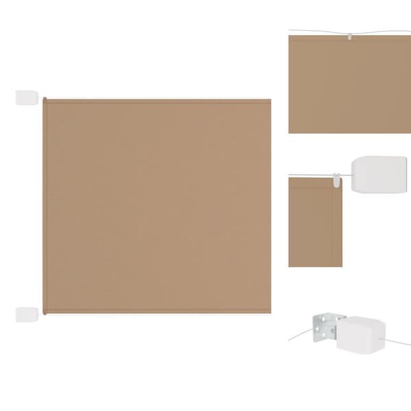 Parasoller og solskærme - Living lodret markise 140x800 cm oxfordstof gråbrun