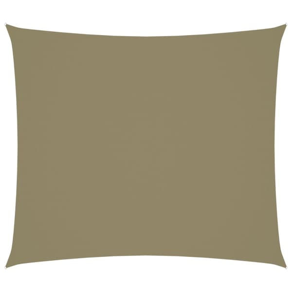 Parasoller og solskærme - Living solsejl 2,5x3 m rektangulær oxfordstof beige