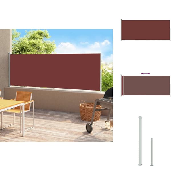 Parasoll & solskydd - Living Infällbar sidomarkis 180x500 cm brun
