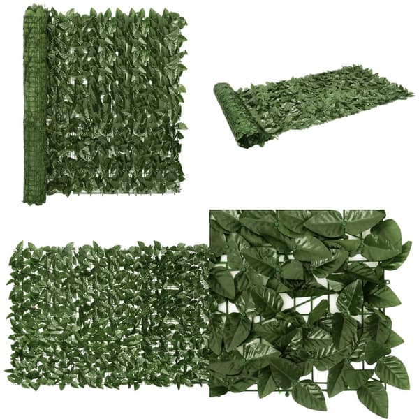 Altanafskærmning 500x100 cm mørkegrønne blade - Altanafskærmning - Altanafskærmninger - Home & Living