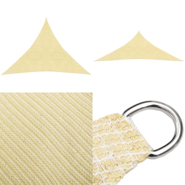 Solsegel 160 g/m² beige 3x3x3 m HDPE - Solsegel - Solskydd - Home & Living