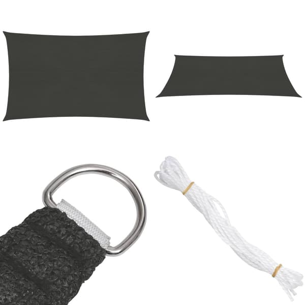 Aurinkopurje 160 g/m² antrasiitti 3x4 m HDPE - Aurinkovarjopurje - Aurinkovarjopurjeet - Home & Living