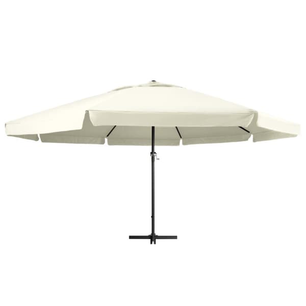 Trädgårdsparasoll med aluminiumstång 600 cm sandvit - Parasoll - Parasoll - Home & Living
