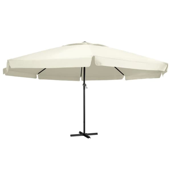 Trädgårdsparasoll med aluminiumstång 600 cm sandvit - Parasoll - Parasoll - Home & Living