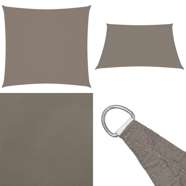 Solsegel oxfordtyg fyrkantigt 3,6x3,6 m taupe - Solsegel - Solskydd - Home & Living