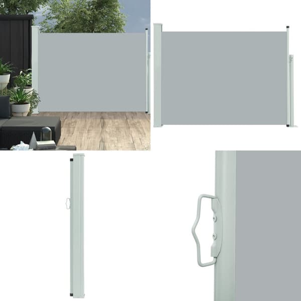 Infällbar sidomarkis 100x500 cm grå - Sidomarkis - Sidomarkiser - Home & Living