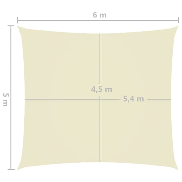 Aurinkopurje Oxford-kangas suorakaide 5x6 m kerma - Aurinkovarjopurje - Aurinkovarjopurjeet - Home & Living