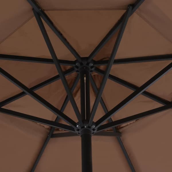 Udendørs parasol med aluminiumsstang 500 cm gråbrun - Parasol - Parasoller - Home & Living