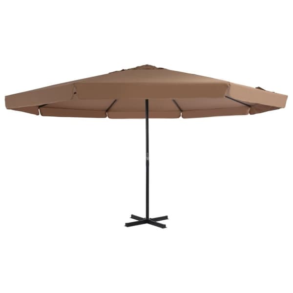Udendørs parasol med aluminiumsstang 500 cm gråbrun - Parasol - Parasoller - Home & Living