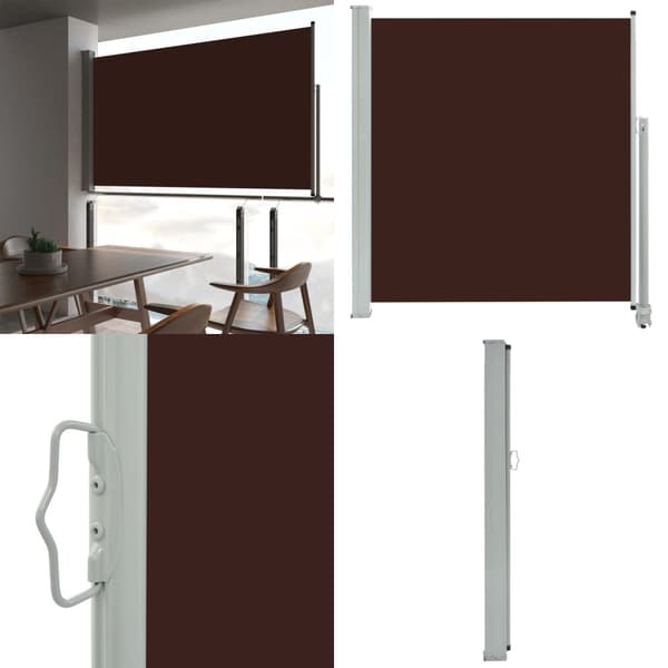 Sisäänvedettävä terassin sivumarkiisi 140 x 300 cm ruskea - Sivumarkiisi - Sivumarkiisit - Home & Living