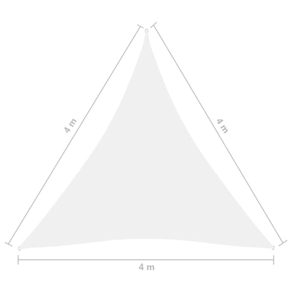 Aurinkopurje Oxford-kangas kolmio 4x4x4 m valkoinen - Aurinkovarjopurje - Aurinkovarjopurjeet - Home & Living