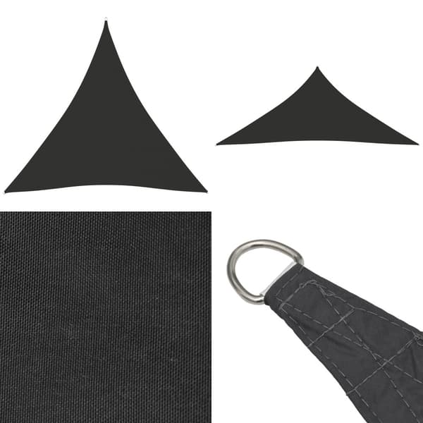 Solsegel oxfordtyg trekantigt 4x4x4 m antracit - Solsegel - Solskydd - Home & Living