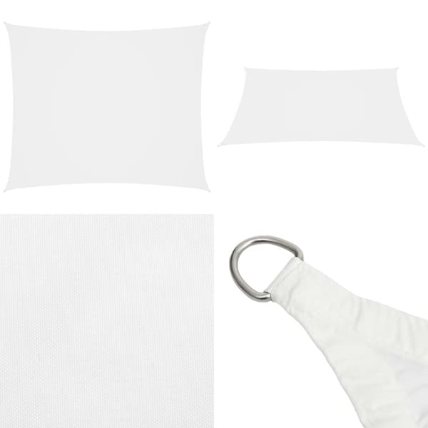 Solsegel oxfordtyg rektangulärt 4x5 m vit - Solsegel - Solskydd - Home & Living