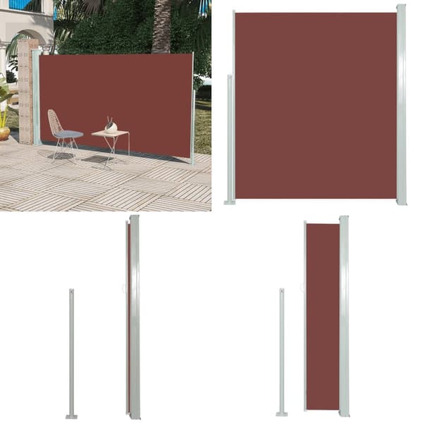 Infällbar sidomarkis 160x300 cm brun - Sidomarkis - Sidomarkiser - Home & Living