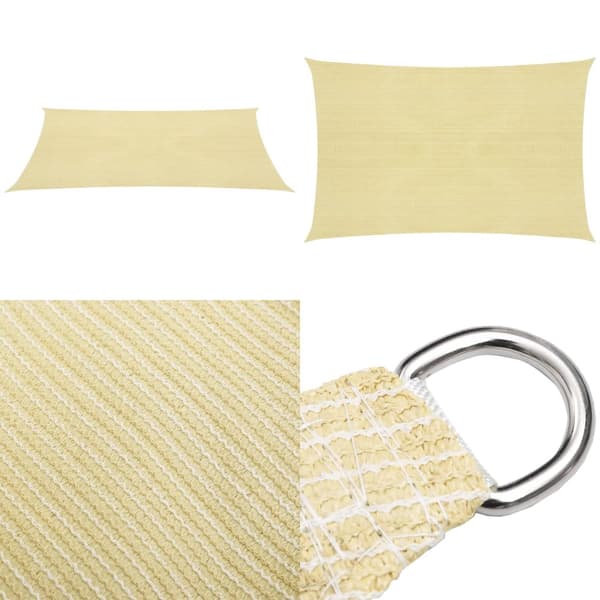 Solsegel HDPE rektangulärt 2x4 m beige - Solsegel - Solskydd - Home & Living