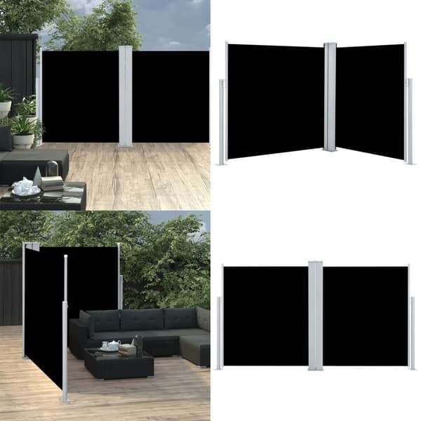 Infällbar sidomarkis svart 140x600 cm - Sidomarkis - Sidomarkiser - Home & Living