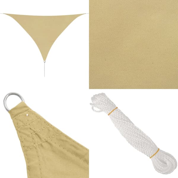 Aurinkopurje Oxford-kangas kolmio 3,6x3,6x3,6 m Beige - Aurinkovarjopurje - Aurinkovarjopurjeet - Home & Living