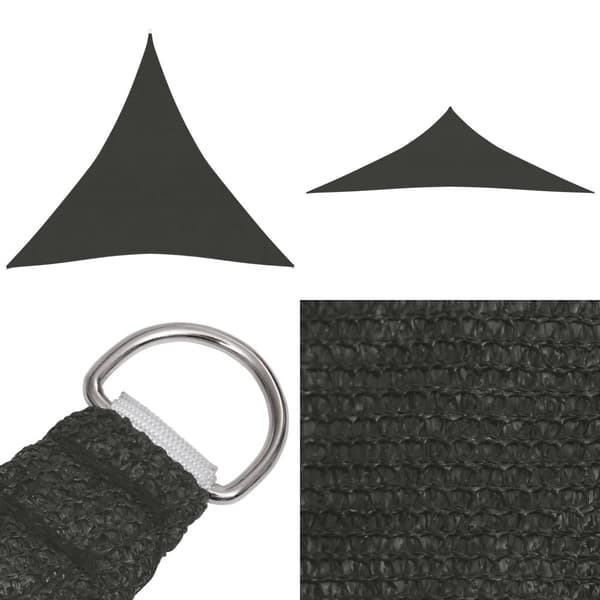 Aurinkopurje 160 g/m² antrasiitti 4x4x4 m HDPE - Aurinkovarjopurje - Aurinkovarjopurjeet - Home & Living