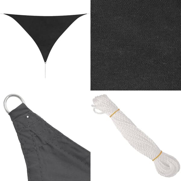 Solsegel Oxfordtyg trekantigt 5x5x5 m antracit - Solsegel - Solskydd - Home & Living