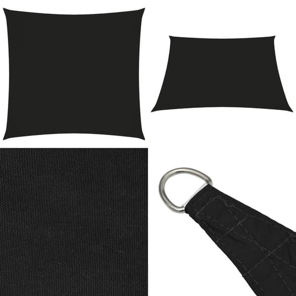 Solsegel oxfordtyg fyrkantigt 3,6x3,6 m svart - Solsegel - Solskydd - Home & Living
