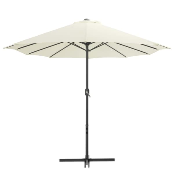 Aurinkovarjo alumiinitanko 460x270 cm hiekanruskea - Aurinkovarjo - Aurinkovarjot - Home & Living