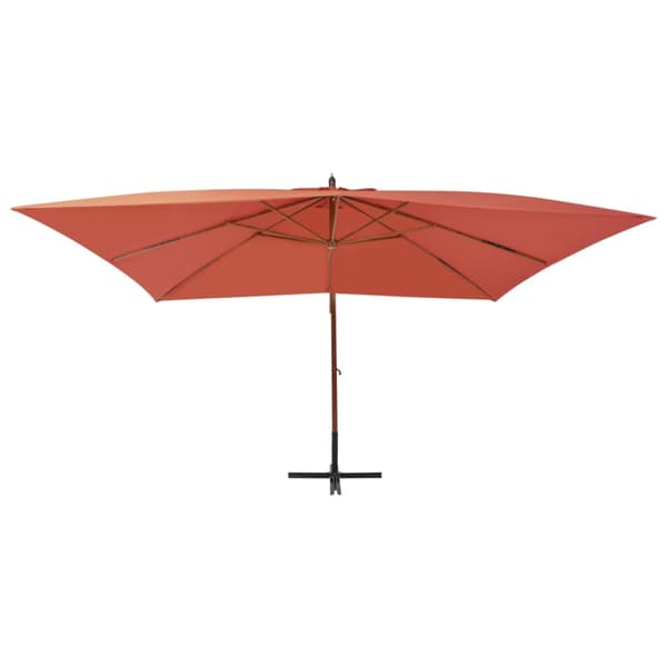 Frihängande parasoll med trästång 400x300 cm terrakotta - Parasoll - Parasoll - Home & Living